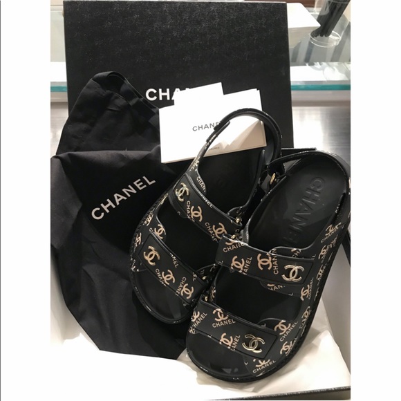 FOUND!!! DISO Chanel 20C Dad Sandals in 37 or 38🖤 - Picture 1 of 1